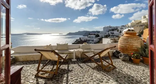 Image for article 10 Stunning Airbnbs in Santorini That Are Worth the Splurge