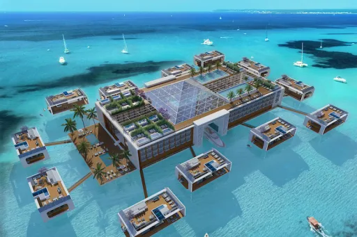 Image for article Dubai Is Opening Its Very First Floating Resort Beside an Exclusive Beach in 2023