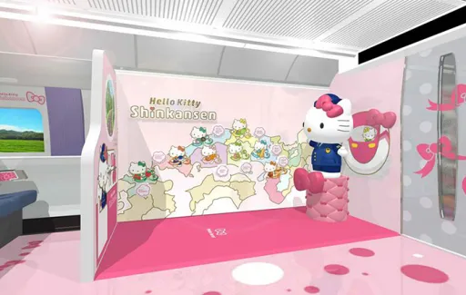 Image for article Hello Kitty Bullet Train to Debut on 30 June, Daily Osaka-Fukuoka Routes