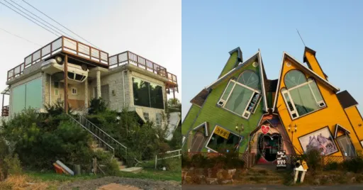 Image for article This Island in Korea Has an Upside Down House and a Cafe that Cuddles Itself
