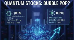 image for article Quantum Stocks Are Set to Crash — Here’s Why the Valuation Bubble Can’t Last