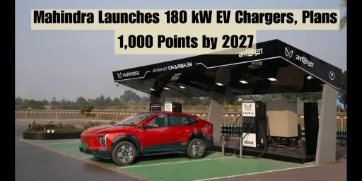 image for article Mahindra Launches 180 kW EV Chargers, Plans 1,000 Points by 2027