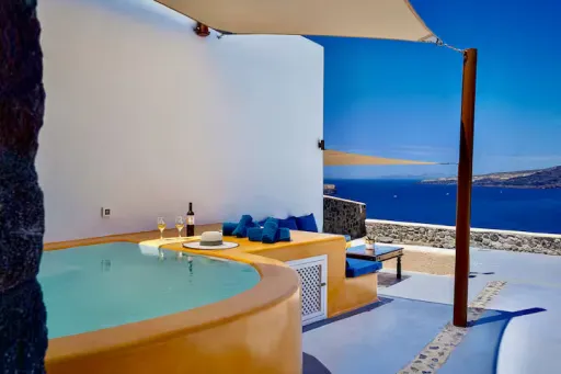 Image for article 8 Romantic Airbnb Stays in Santorini with Caldera Views