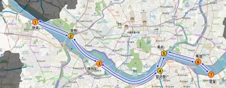 hangang bus route map