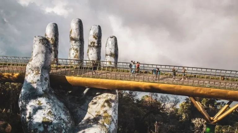golden bridge at ba na hills, vietnam