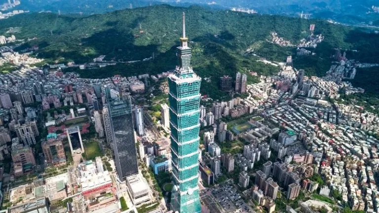 Aerial view of Taipei