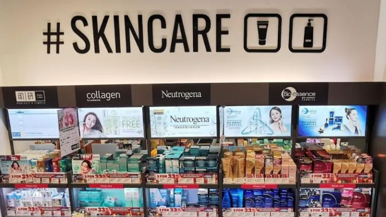 skincare section in Watsons