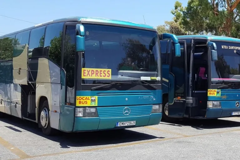 santorini buses