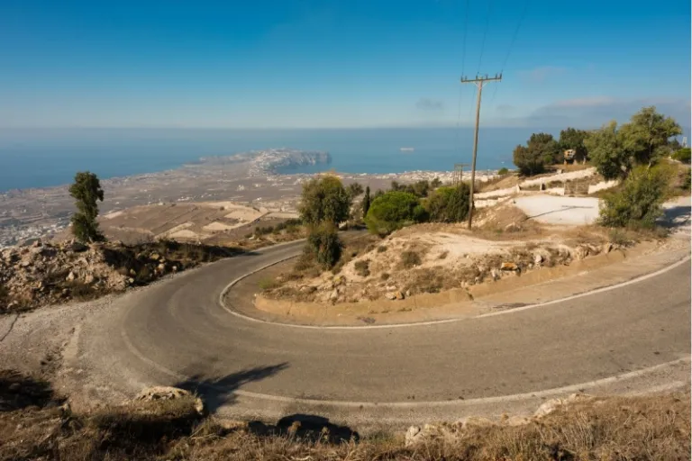 renting a car in santorini