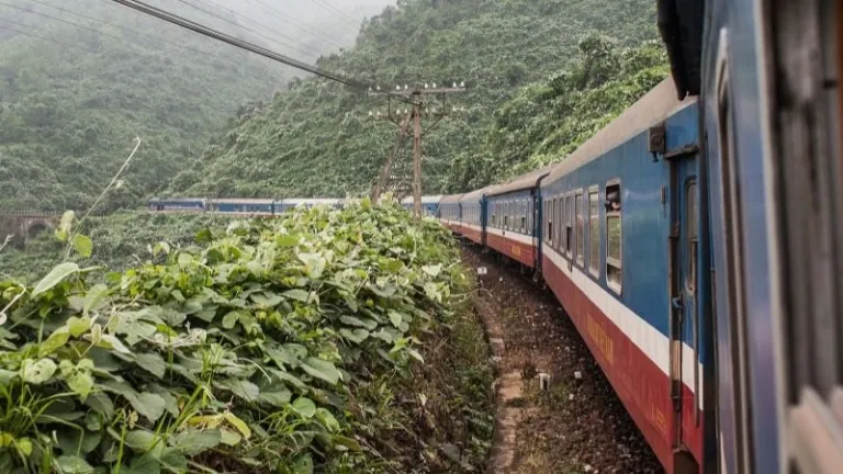 train route in the mountains in Vietnam