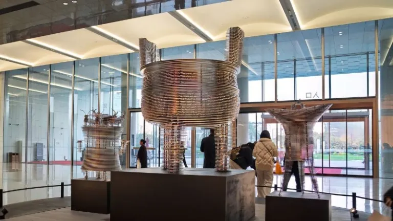 a display in the free Shanghai Museum