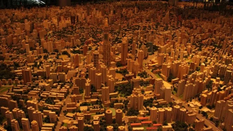 3D scale model of Shanghai in the Shanghai Urban Planning Exhibition Center