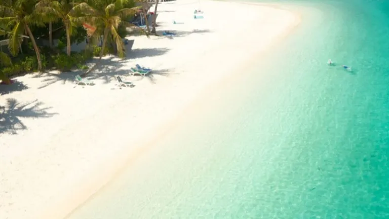 white sand beach of Pulau Rawa