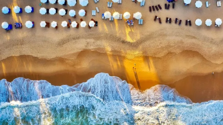 aerial view of beach