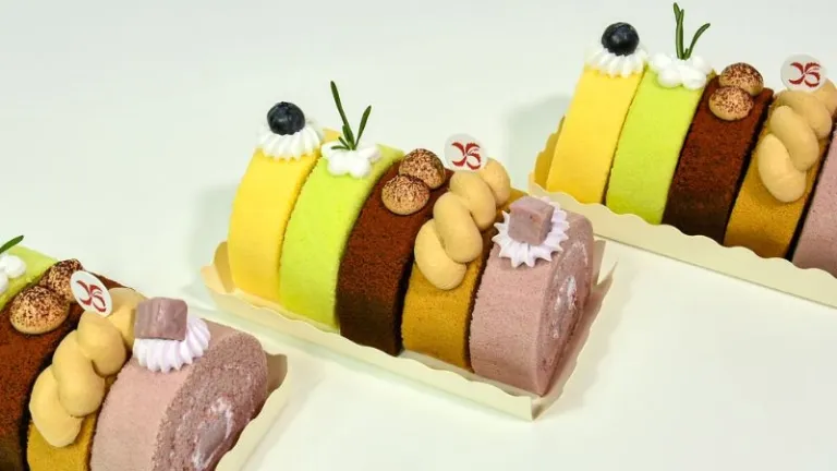 colourful swiss rolls
