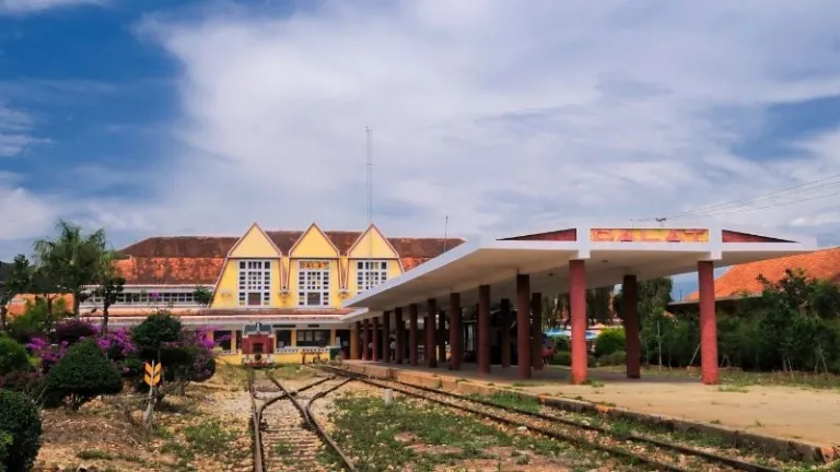 old railway station in vietnam