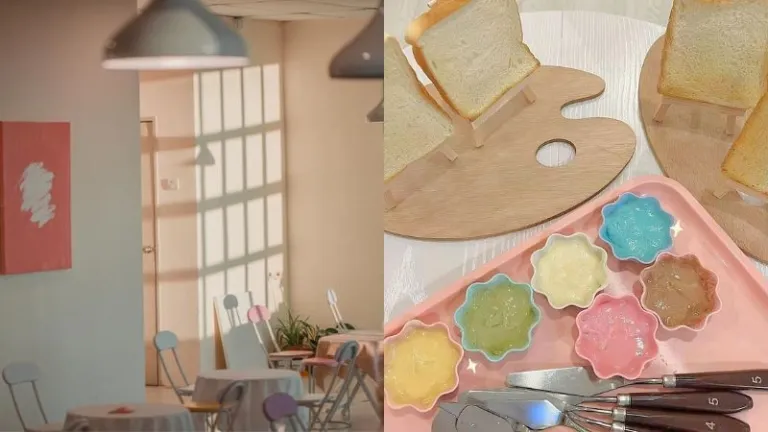 pastel cafe with diy workshop