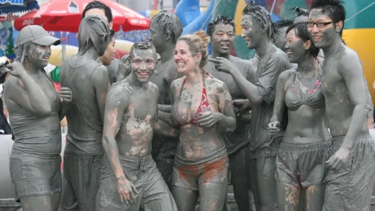 mud festival in korea