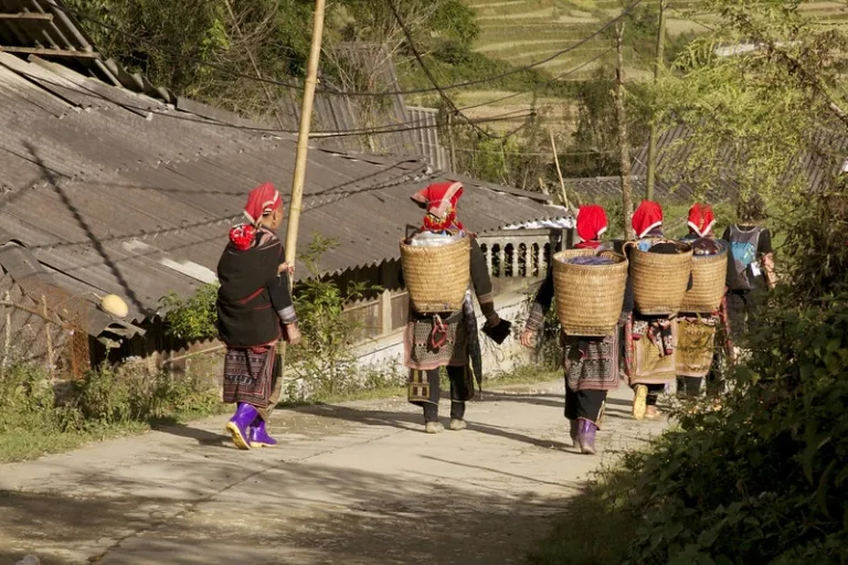locals in rural village
