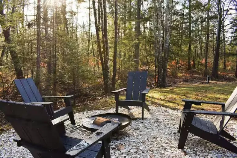 forest bungalow Airbnb stays in Wells Maine