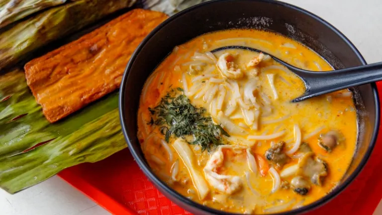 laksa and otah from 328 katong laksa, singapore