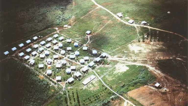 aerial view of jonestown
