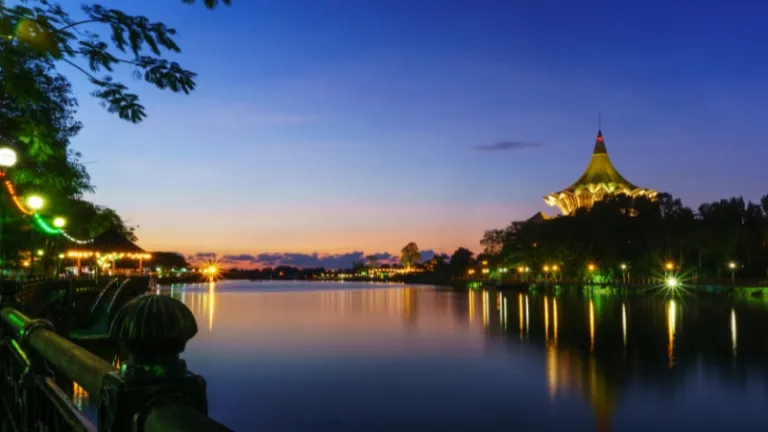 kuching, malaysia at dawn