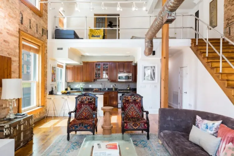 classy hall of Airbnbs in Chicago