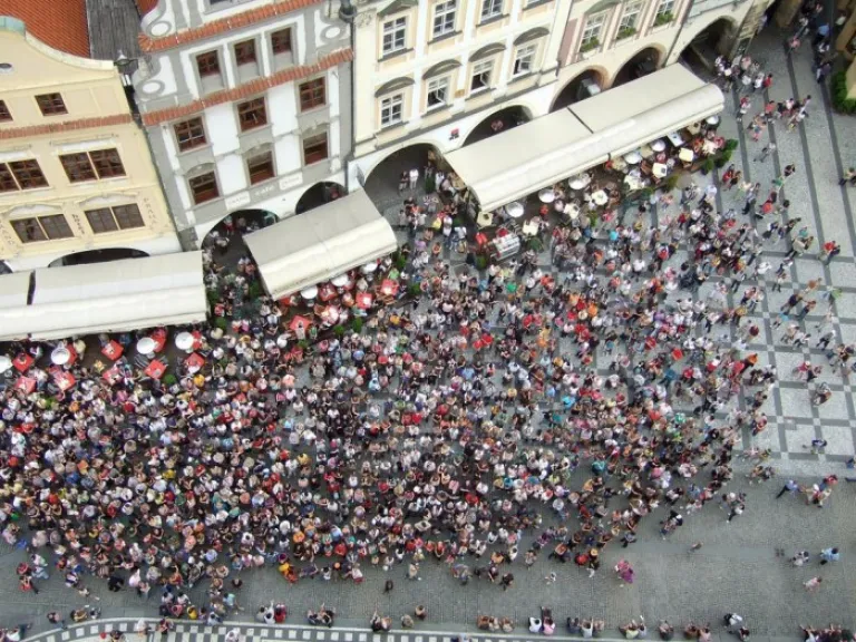 prague crowd