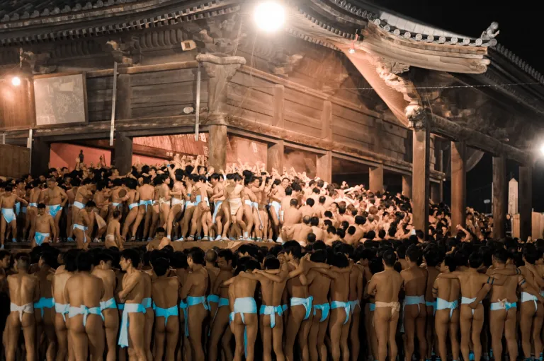 Hadaka Matsuri al temple de Saidai-ji, Okayama, prefectura d'Okayama, regió de Chūgoku, Japó.