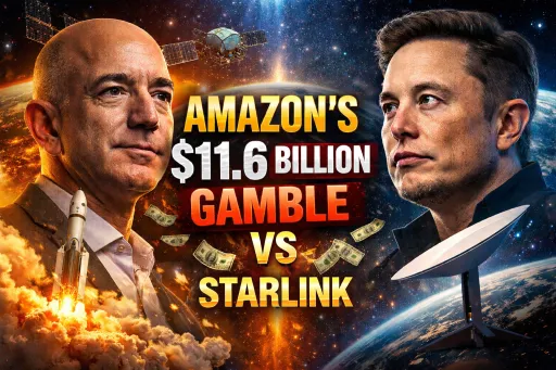 image for article Amazon vs Starlink: The $11.6B Move That Could Change the Satellite War