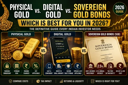 image for article Digital Gold vs Physical Gold vs Sovereign Gold Bonds