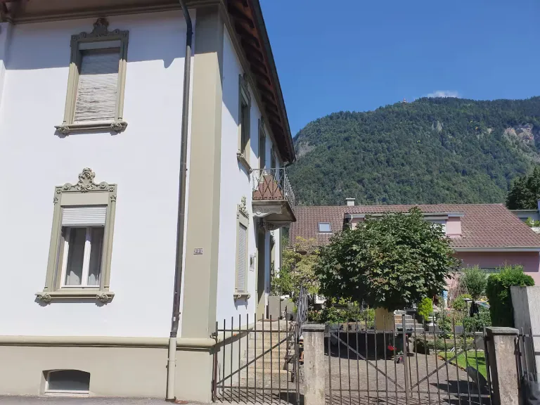 Airbnb in Interlaken Switzerland with mountain views