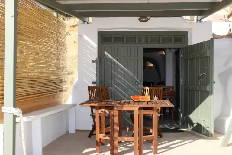 beachfront Airbnb in Milos