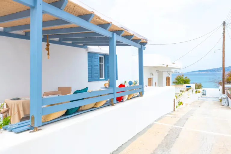 beachfront Airbnb in Milos