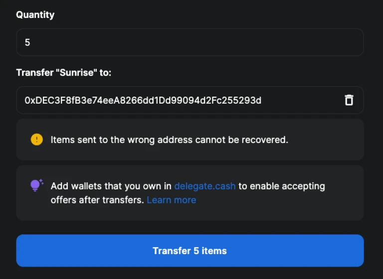 How to Transfer BNB NFTs