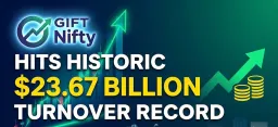 image for article GIFT Nifty Hits Historic $23.67 Billion Turnover Record