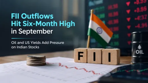 image for article FII Selling Surges in September as Oil and US Yields Pressure Indian Stocks
