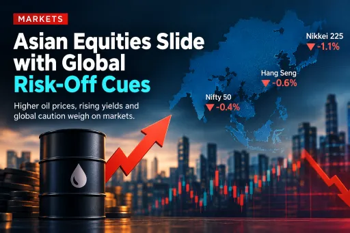 image for article Asian Equities Slide as Global Risk-Off Sentiment Weighs on Markets