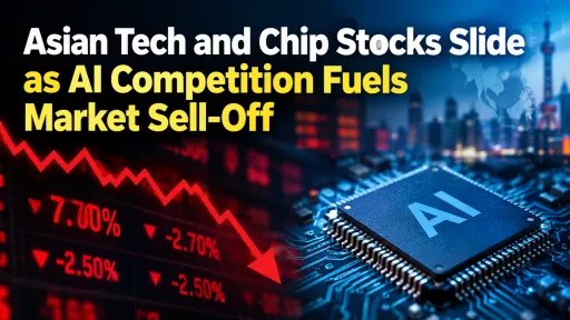 image for article Asian Tech and Chip Stocks Slide as AI Competition Fuels Market Sell-Off