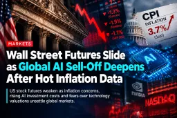 image for article Wall Street Futures Slide as Global AI Sell-Off Deepens After Hot Inflation Data
