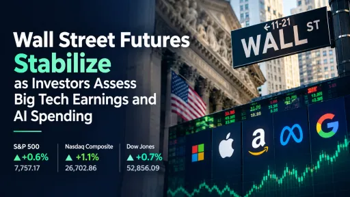 image for article Wall Street Futures Stabilize as Investors Assess Big Tech Earnings and AI Spending