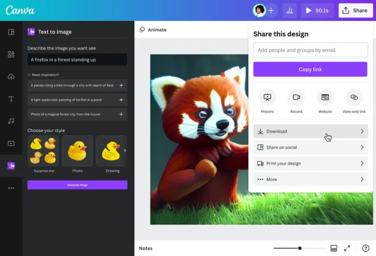 Canva introduces AI Text to Image