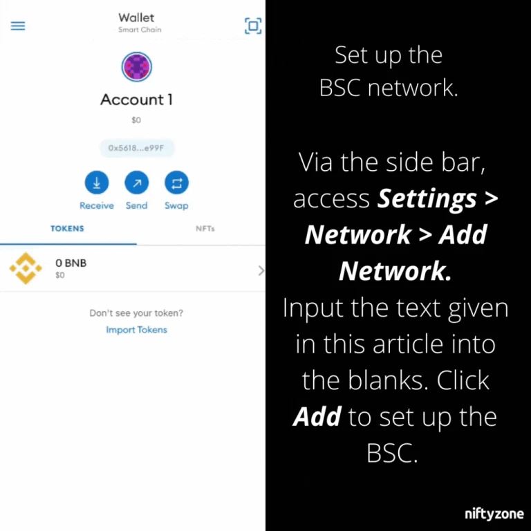 Setup BNB on Metamask - network settings