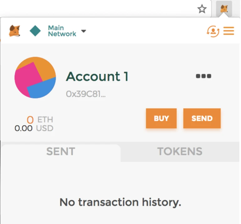 xdai on metamask - account