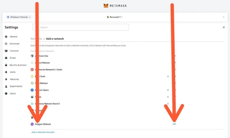 How to Add (set-up) Polygon Mainnet to Metamask Wallet?