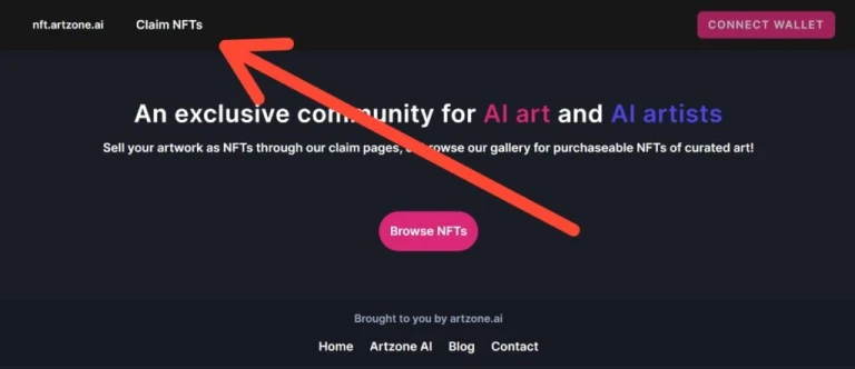 How to claim Free Polygon NFT on Artzone.ai?