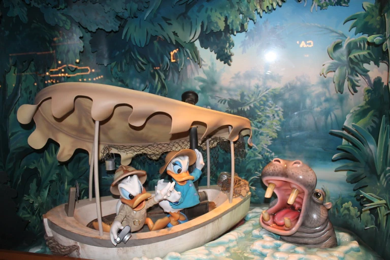 Jungle River Cruise window display at Hong Kong Disneyland
