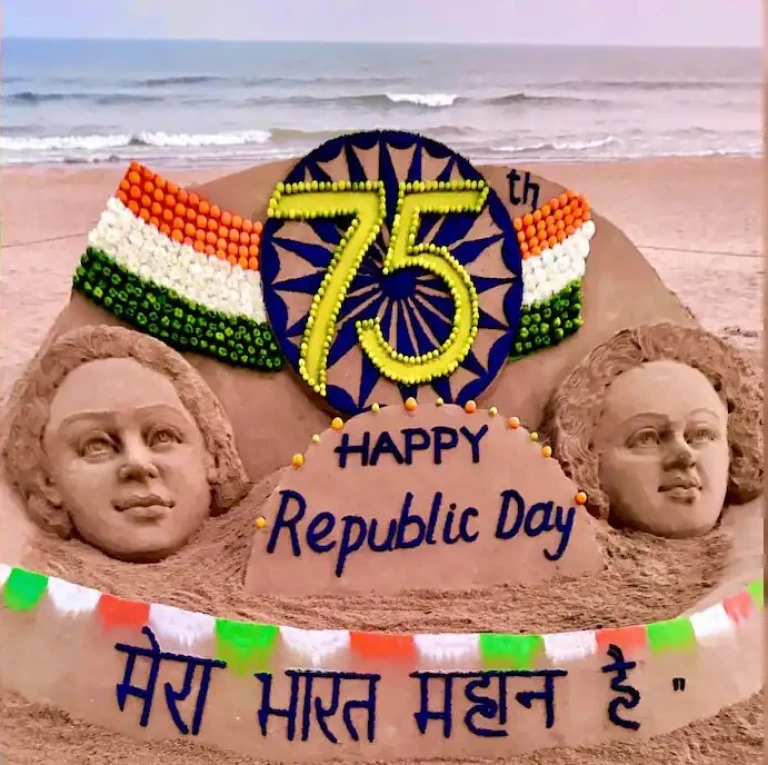 Sand Sculpture 75th Republic-Day-Celebration 