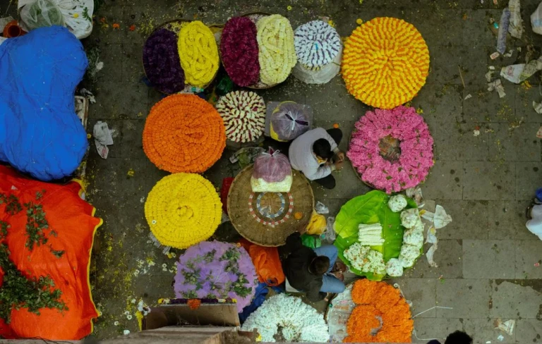 KR Flower Market, Bangalore
